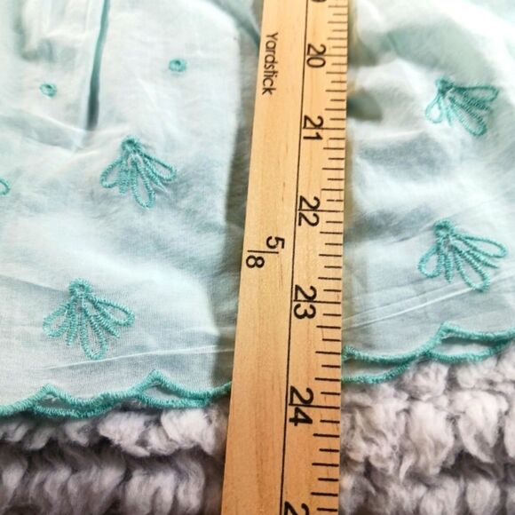 KAARI BLUE Embroidered Tiered Ruffle Trim Peasant Blouse Women's L. 100% Cotton. - Picture 11 of 12